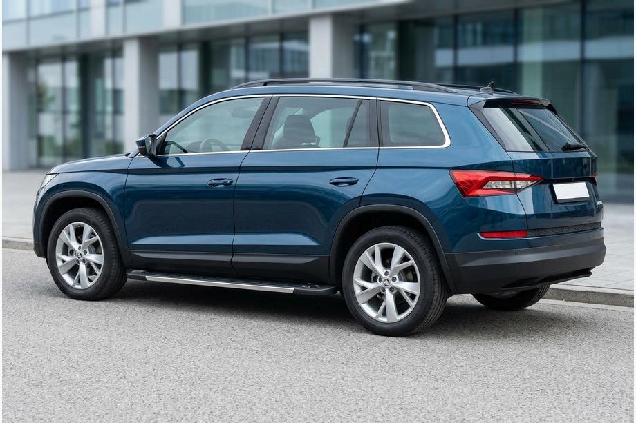 Skoda Kodiaq 2016-2023 гг. Боковые пороги RedLine V1 (2 шт., алюминий) Image