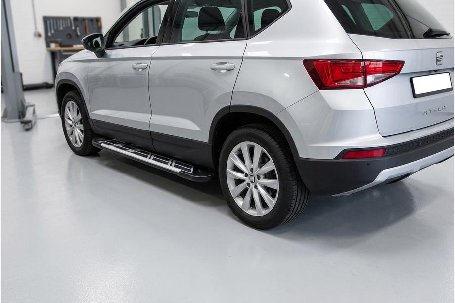 Seat Ateca 2016- гг. Боковые Подножки Sunrise (2 шт., Алюминий) Image