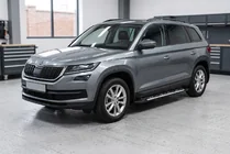 Skoda Kodiaq 2016-2023 гг. Боковые Подножки Sunrise (2 шт., Алюминий) фото 1
