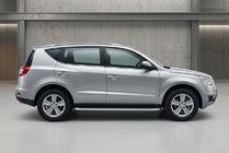 Geely Emgrand X7 2011- гг. Боковые Подножки Tayga Grey (2 шт., Алюминий) фото 1