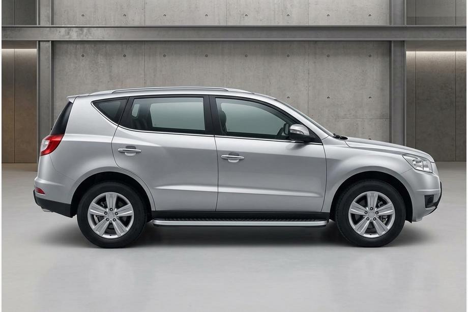 Geely Emgrand X7 2011- гг. Боковые Подножки Tayga Grey (2 шт., Алюминий) Image