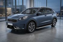Kia Niro 2016–2021 гг. Боковые Подножки Tayga Grey (2 шт., Алюминий) фото 1