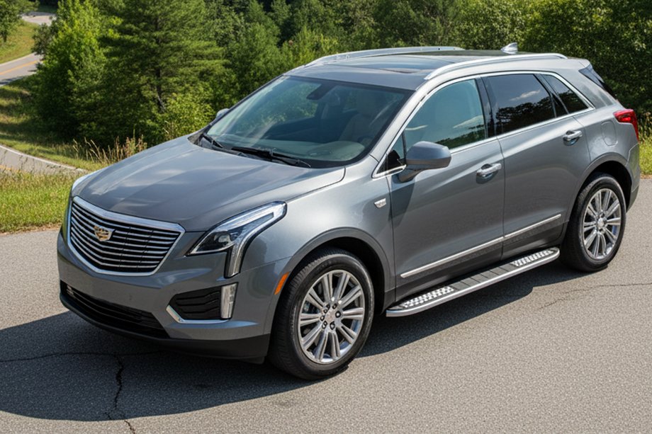 Cadillac XT5 2016- гг. Боковые Подножки Tayga V2 (2 шт., Алюминий) Image