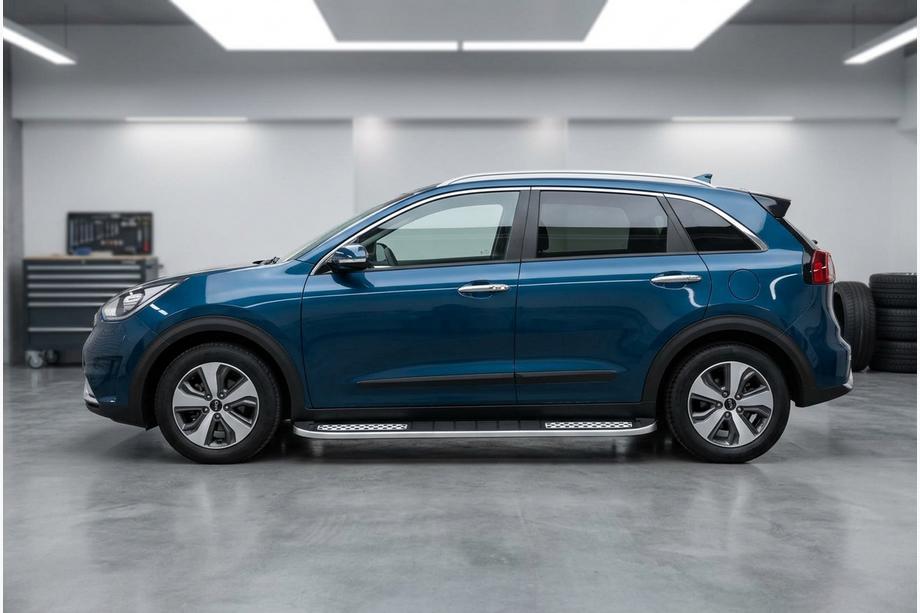 Kia Niro 2016–2021 гг. Боковые Подножки Tayga V2 (2 шт., Алюминий) Image