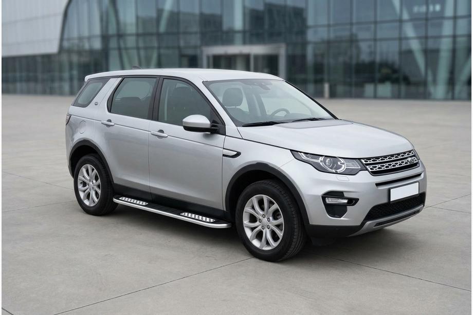 Land Rover Discovery Sport 2014- гг. Боковые Подножки Tayga V2 (2 шт., Алюминий) 2019+ Image