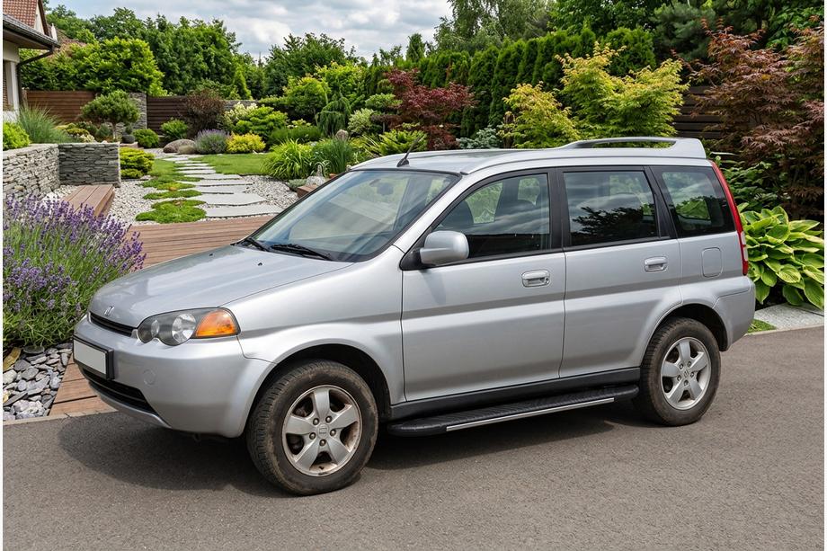 Honda HR-V 1998-2006 гг. Боковые Подножки Bosphore Grey (2 шт., Алюминий) Image