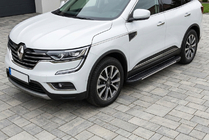 Renault Koleos 2016-2024 гг. Боковые Подножки Bosphore Grey (2 шт., Алюминий) фото 1