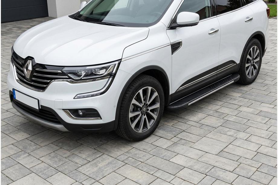 Renault Koleos 2016-2024 гг. Боковые Подножки Bosphore Grey (2 шт., Алюминий) Image