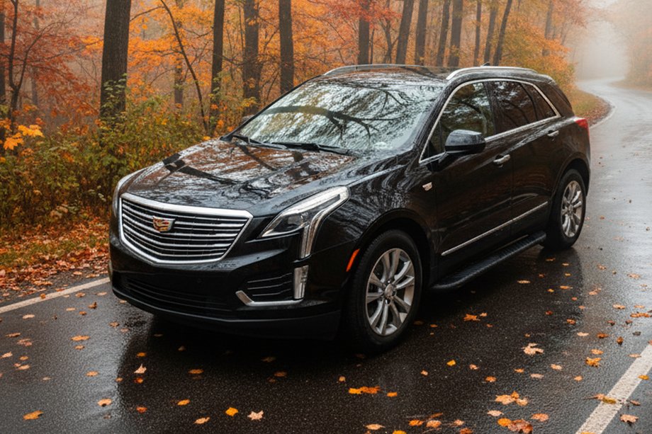 Cadillac XT5 2016- гг. Боковые Подножки Bosphore Black (2 шт., Алюминий) Image