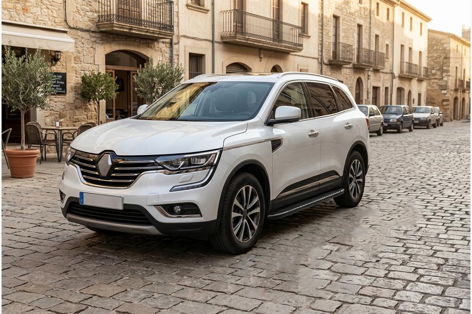 Renault Koleos 2016-2024 гг. Боковые Подножки Bosphore Black (2 шт., Алюминий) Image