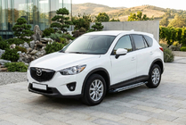 Mazda CX-5 2017–2025 гг. Боковые Подножки Rainbow (2 шт., Алюминий) фото 1