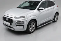 Hyundai Kona 2017-2023 гг. Боковые Подножки Maydos V1 (2 шт., Алюминий) фото 1
