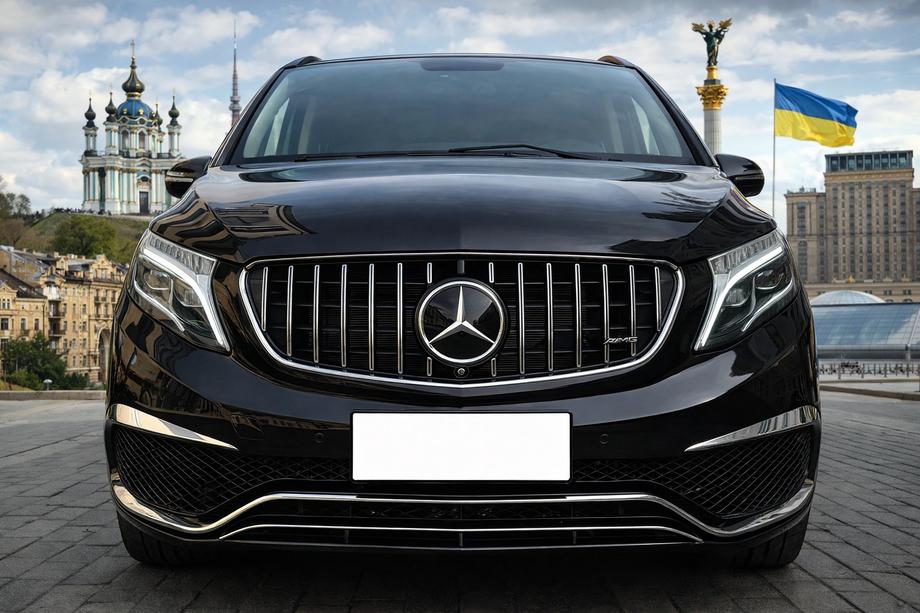 Mercedes Vito/V-class W447 2014- гг. Передняя решетка GT Panamericana Хром (2014-2019 для V-Class) Фото 1