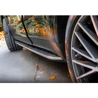 Боковые подножки пороги (2 шт., алюминий) Porsche Cayenne 2018- гг. фото 2