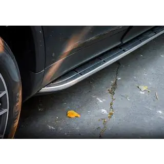 Боковые подножки пороги (2 шт., алюминий) Porsche Cayenne 2018- гг. фото 3