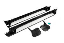 Toyota Land Cruiser Prado 150 2009-2023 гг. Боковые Подножки GX-Style (2 шт., Алюминий) Белый (серая подножка) фото 1