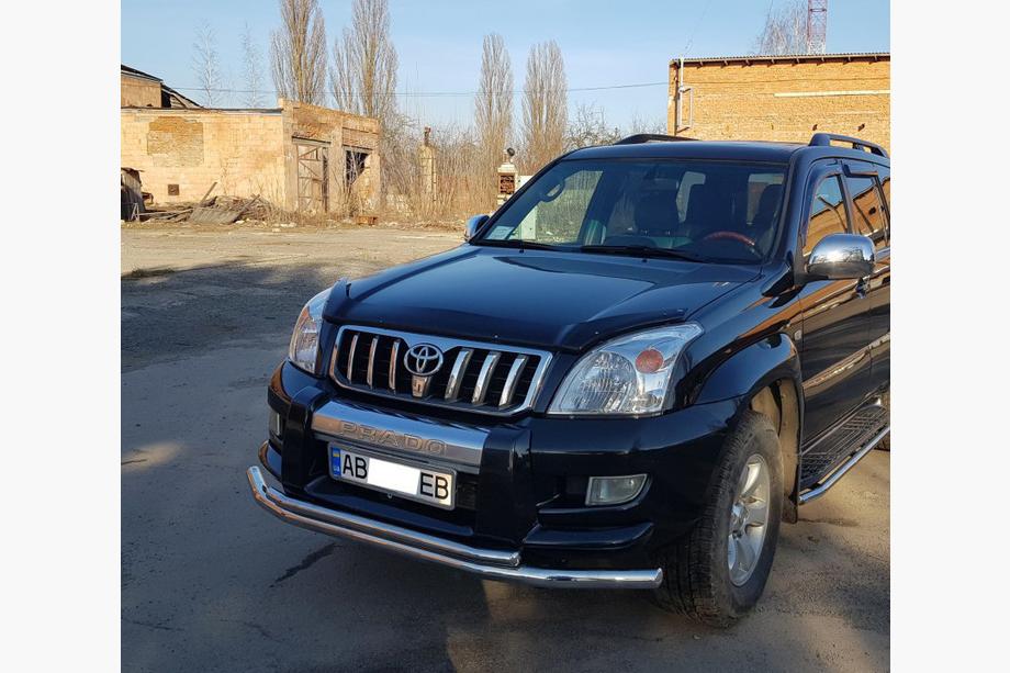 Toyota Land Cruiser Prado 120 2002-2009 гг. Передняя Дуга ST014 (Нержавейка) Фото 3