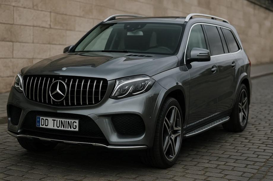 Mercedes GL/GLS class X166 2012-2019 гг. Передняя решетка радиатора GT Panamericana (для GLS) Фото 1