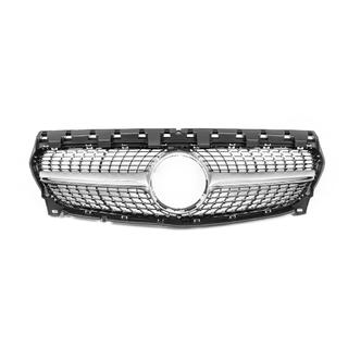Передняя решетка радиатора (2017-2019, Diamond Silver) Mercedes CLA C117 2013-2019 гг. фото 2