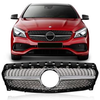 Передняя решетка радиатора (2017-2019, Diamond Silver) Mercedes CLA C117 2013-2019 гг. фото 1