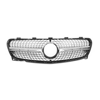 Передняя решетка радиатора Diamond Silver (2017-2019) Mercedes GLA X156 2014-2019 гг. фото 2