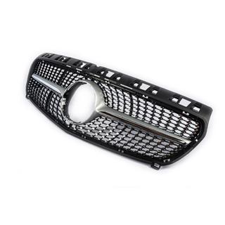 Передняя решетка радиатора Diamond Silver (2012-2015) Mercedes A-сlass W176 2012-2018 гг. фото 3