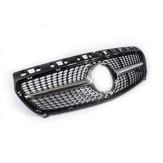Передняя решетка радиатора Diamond Silver (2012-2015) Mercedes A-сlass W176 2012-2018 гг. фото 4
