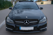 Mercedes C-class W204 2007-2015 гг. Передняя решетка Diamond Black фото 1