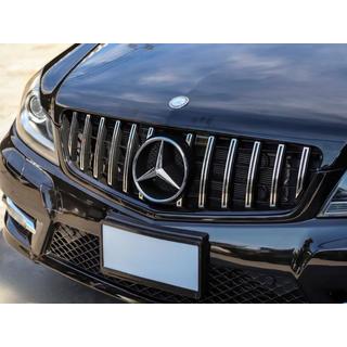 Передняя решетка радиатора GT Panamericana Mercedes C-class W204 2007-2015 гг. фото 3