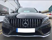 Mercedes C-class W205 2014-2021 гг. Передняя решетка Panamericana GT (для Avantgarde/AMG-Line/C43 AMG) 2018+, с камерой фото 7