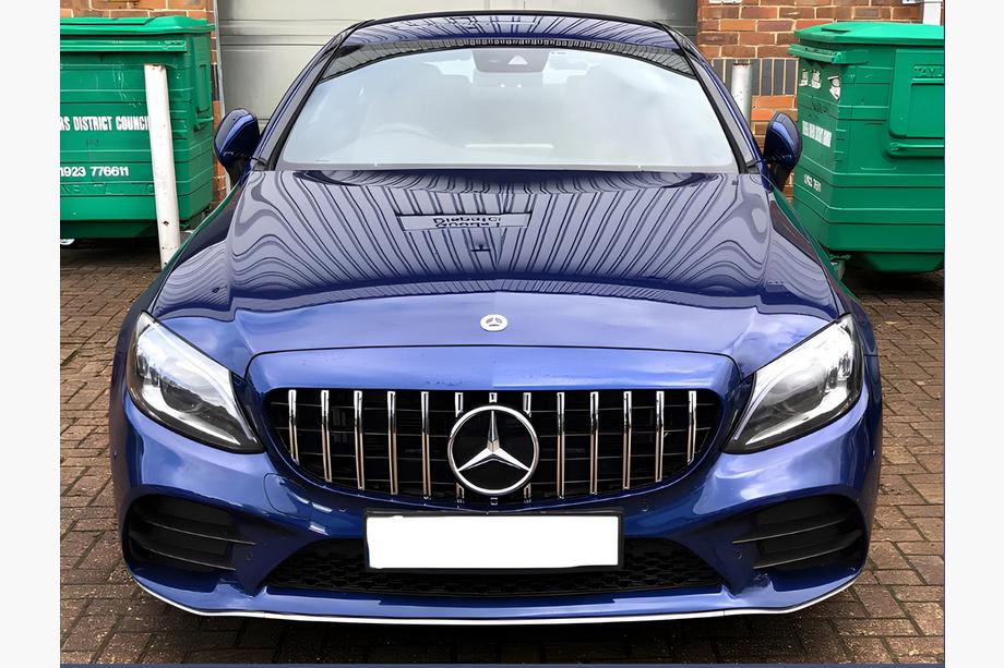 Mercedes C-class W205 2014-2021 гг. Передняя решетка Panamericana GT (для Avantgarde/AMG-Line/C43 AMG) Фото 2
