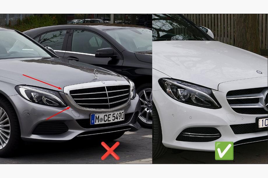 Mercedes C-class W205 2014-2021 гг. Передняя решетка Panamericana GT (для Avantgarde/AMG-Line/C43 AMG) Фото 4