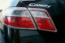 Toyota Camry 2006-2011 гг. Хром Накладки на Задние Фонари (2 шт, пластик) фото 3