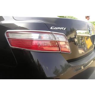 Хром Накладки на Задние Фонари (2 шт, пластик) Toyota Camry 2006-2011 гг. фото 1