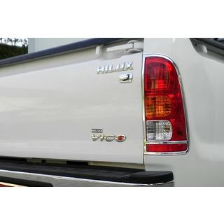 Хром Накладки на Задние Фонари 2004-2008 (2 шт, пластик) Toyota Hilux 2006-2015 гг. фото 1