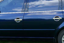 Volkswagen Golf 5 2003-2009 гг. Чашечки под ручки дверей (4 шт., нержавейка) фото 1