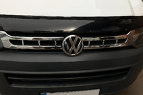 Volkswagen T5 2010-2015 гг. Хром Накладки на Решетку (Carmos, 2 шт., Нержавейка) фото 4