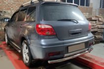 Mitsubishi Outlander 2001-2006 гг. Задняя дуга AK002/2 (нержавейка) фото 3