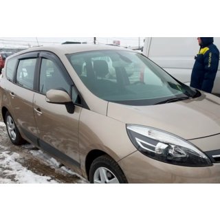 Ветровики на окна (4 шт, HIC) Renault Scenic/Grand 2009-2016 гг. фото 2