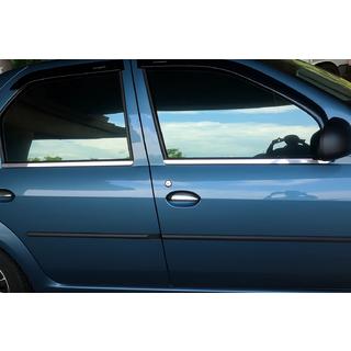 Окантовка окон нержавейка (4 шт) Dacia Logan I 2005-2008 гг. фото 1