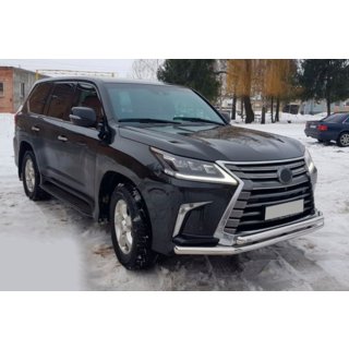 Передняя Защита ST014 (2015+, Нержавейка) Lexus LX570/450d 2008-2022 гг. фото 2
