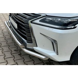 Передняя Защита ST014 (2015+, Нержавейка) Lexus LX570/450d 2008-2022 гг. фото 3