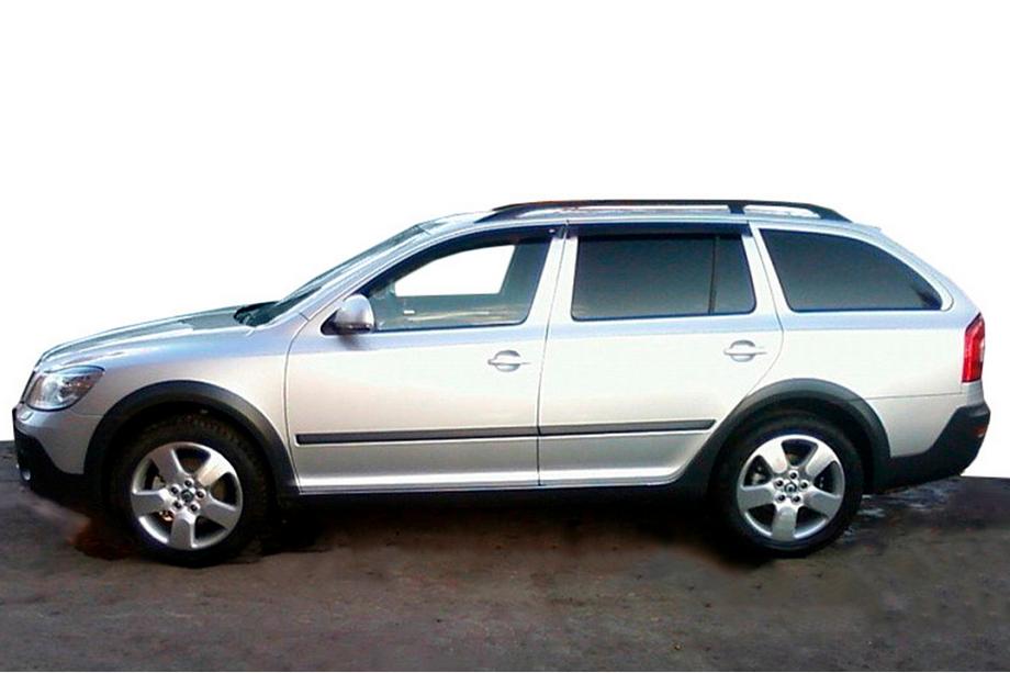 Skoda Octavia II A5 2006-2010 гг. Ветровики SW (4 шт, HIC) Фото 9