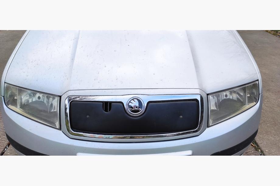 Skoda Fabia 2000-2007 гг. Зимняя накладка на решетку радиатора Матовый Фото 4