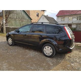 Алюминиевые Рейлинги (Caravan, Черные) Ford Focus II 2005-2008 гг. фото 2