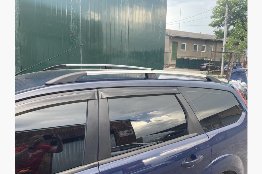 Ford Focus II 2008-2011 гг. Алюминиевые рейлинги (Caravan, хром) Image