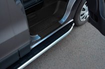 Peugeot Bipper 2008-2017 гг. Боковые пороги Fullmond (2 шт., алюминий) фото 1