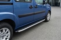 Fiat Doblo I 2001-2005 гг. Боковые Подножки Fullmond (2 шт, алюминий) фото 1