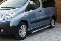 Citroen Jumpy 2007–2017 гг. Боковые пороги Fullmond (2 шт., алюминий) фото 1