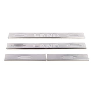 Накладки на пороги Carmos (4 шт, нержавейка) Toyota Land Cruiser 100 1998-2007 гг. фото 2